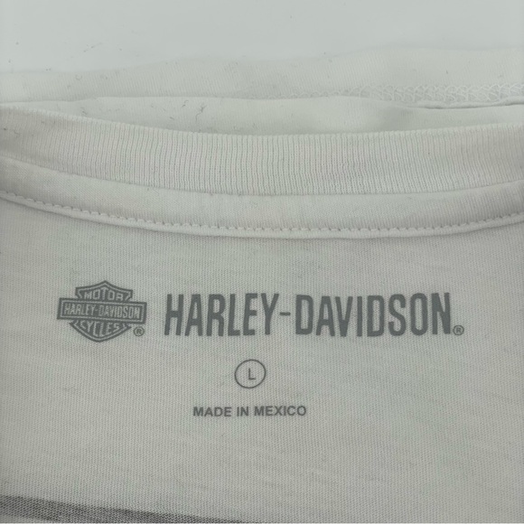 Harley Davidson Women’s Shirt White 1 Logo 100% Cotton L - Picture 8 of 9